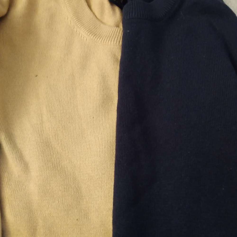 2 brooks brothers light tweed sweaters one  blk ny